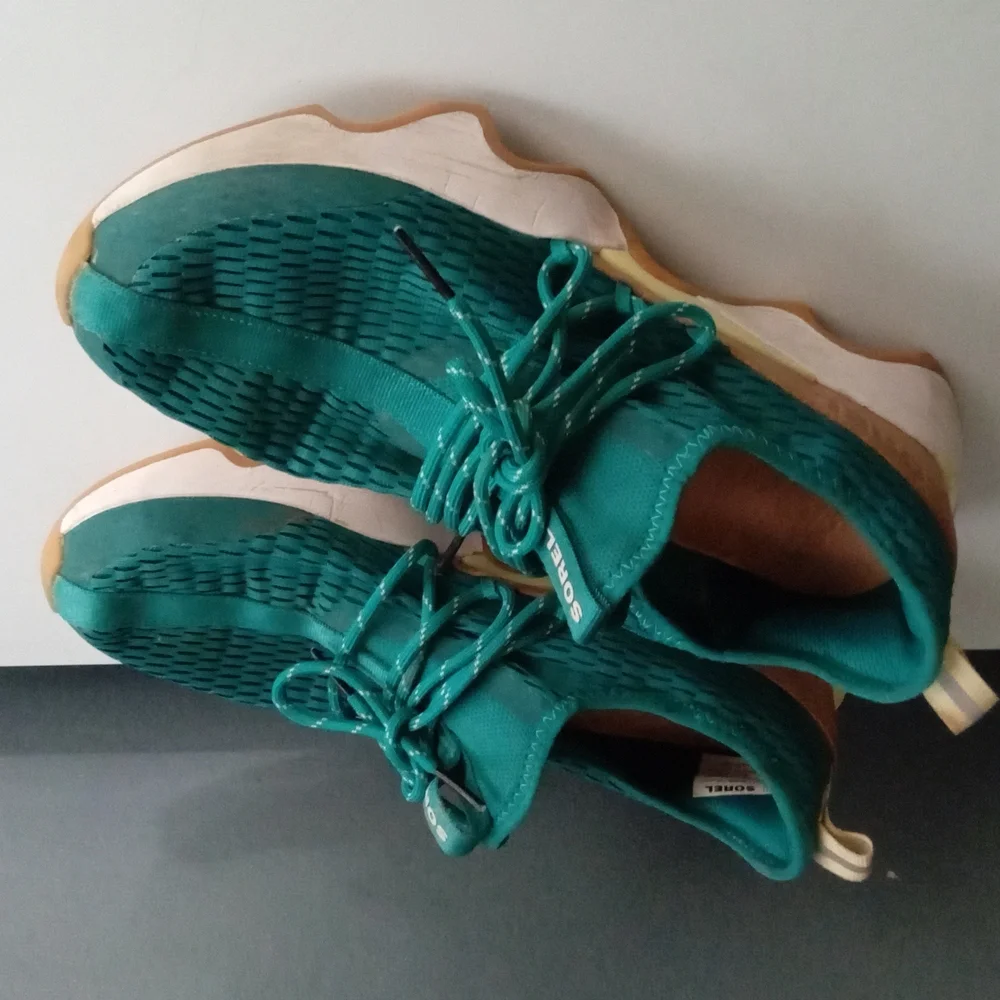 Sorel‎ Kinetic Litelace Teal Sneaker Shoes Women Size 10 Athletic Lace Up - Picture 3 of 5